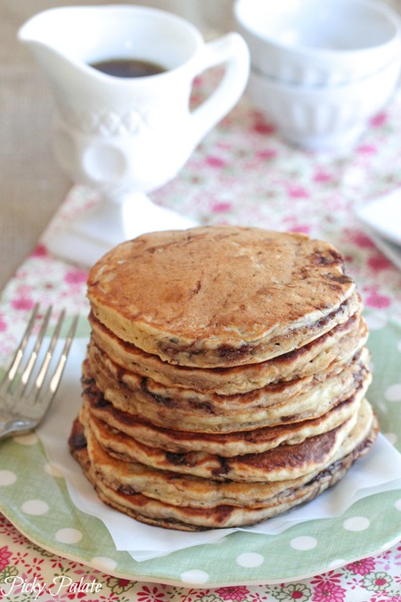 Banana Nutella e aveia panquecas-18t