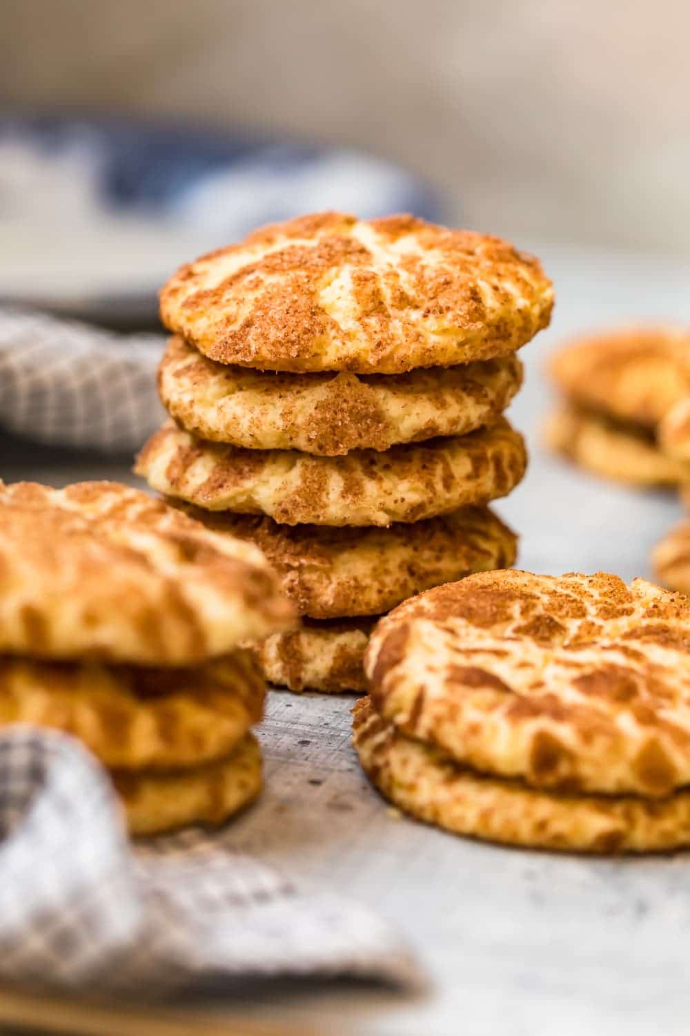 Biscoitos com uma camada de açúcar de canela