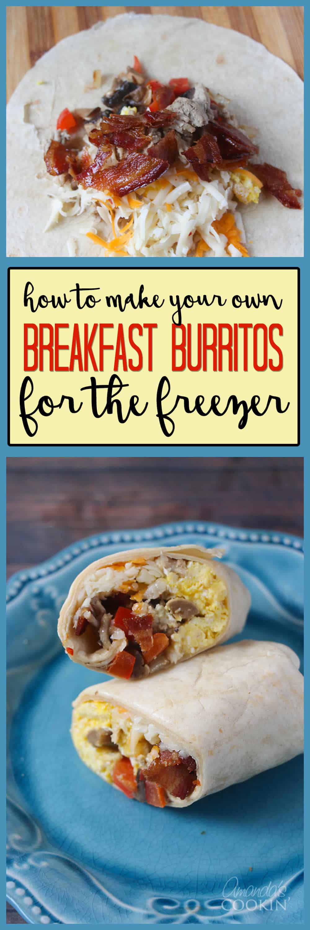Eu preparo esses burritos do café da manhã para congelar, para garantir que comemos antes de fugir. Esta é uma ótima opção de café da manhã para uma vida em ritmo acelerado!