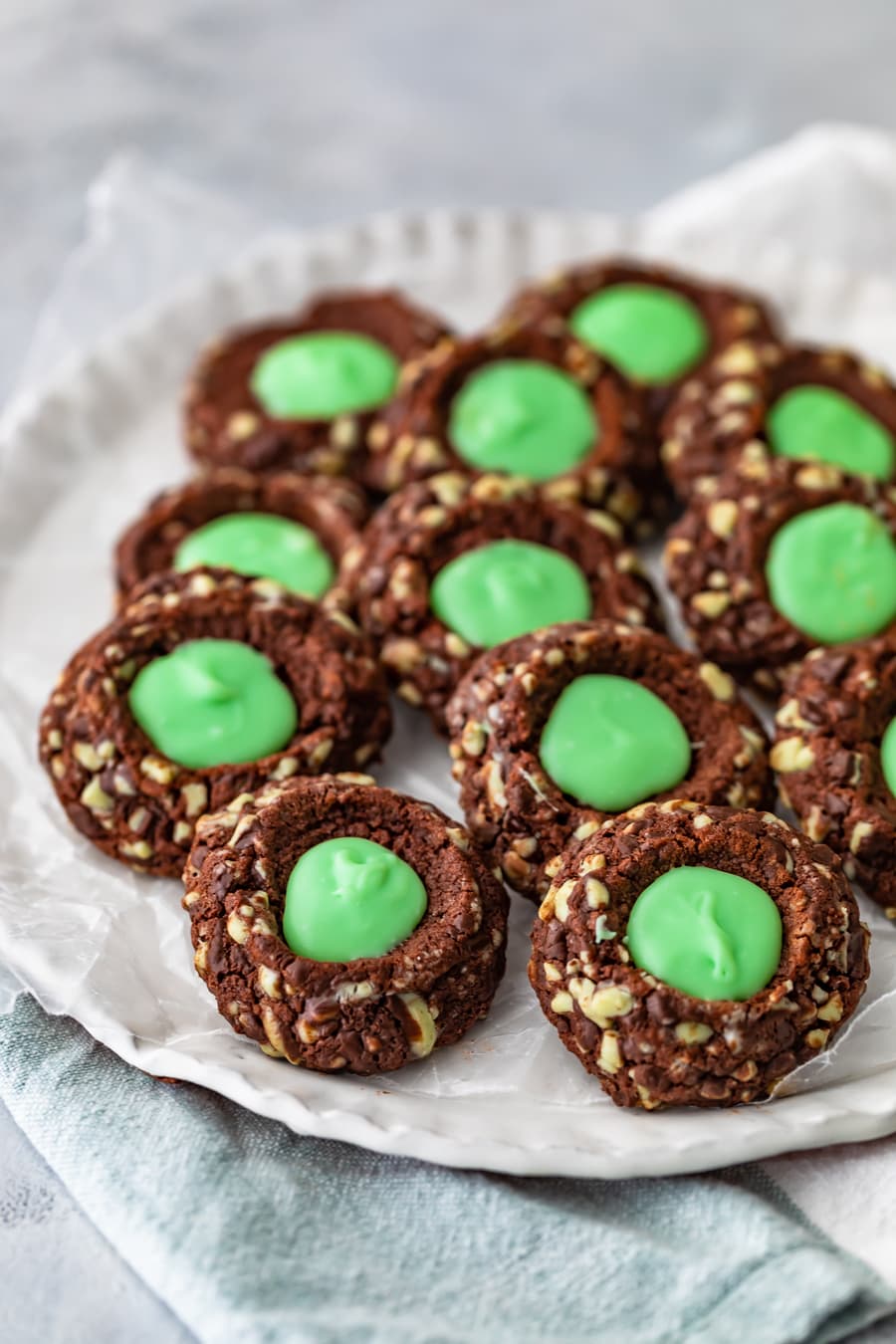 galletas de chocolate con menta y relleno de menta