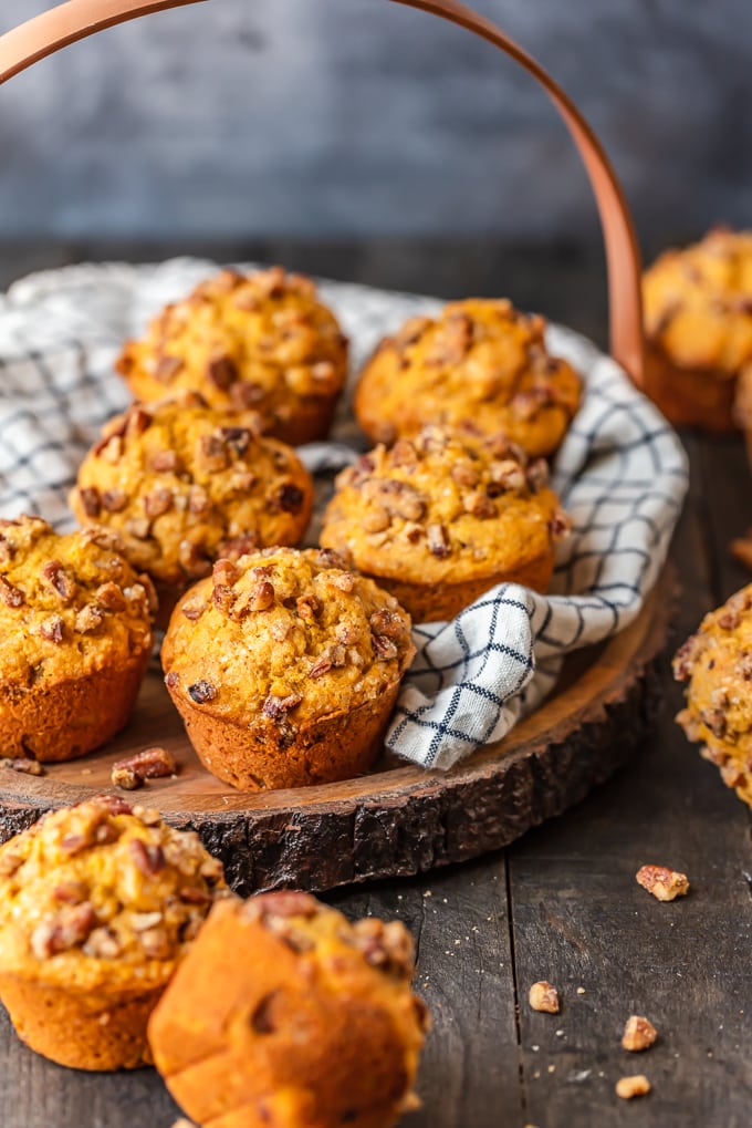 Muffins de calabaza y nuez