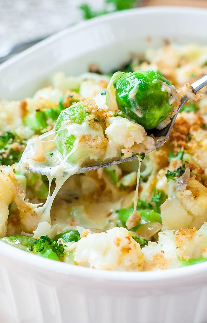 Épico gratinado de legumes de inverno | Ervilhas e giz de cera