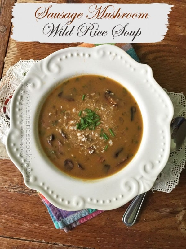 Sopa de cogumelos e arroz selvagem, Amanda's Cookin '
