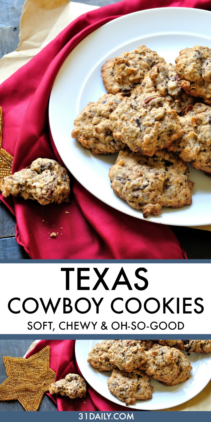 Texas Cowboy Cookies sĂŁo divertidos e difĂceis fins de semana | 31Daily.com