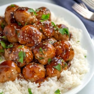 Albóndigas De Pavo Teriyaki