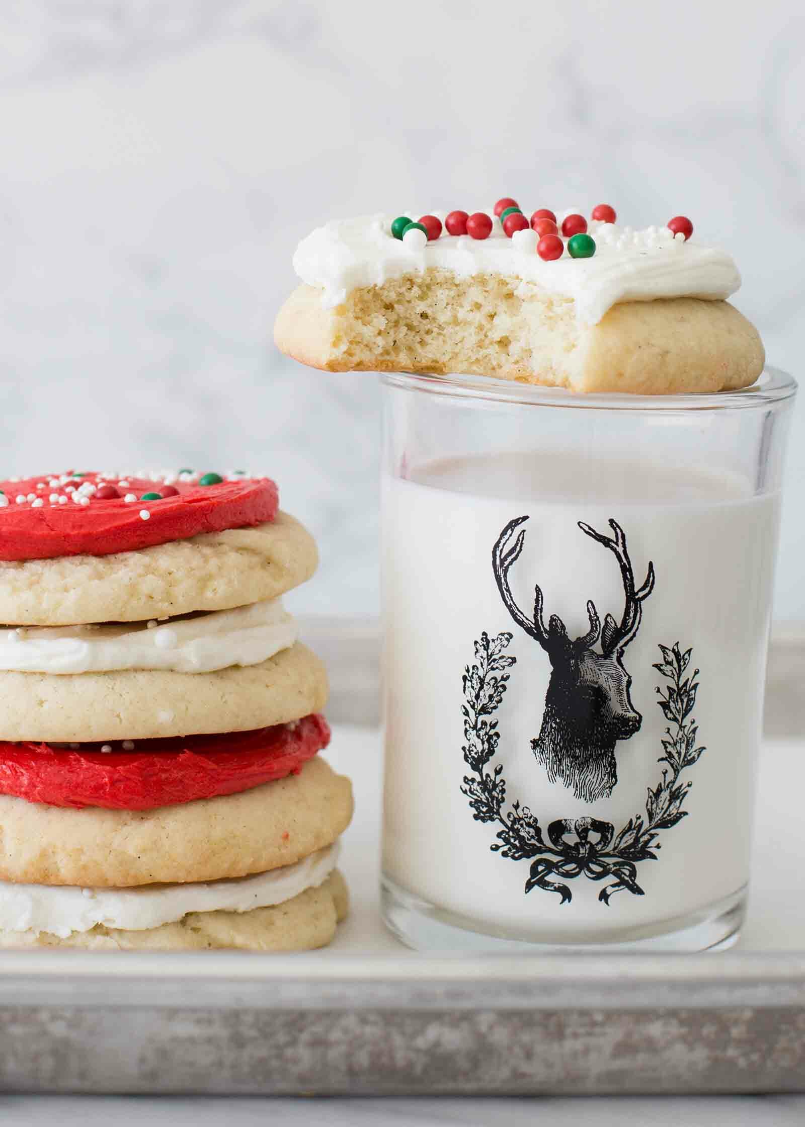Biscoitos de Natal de geada macia