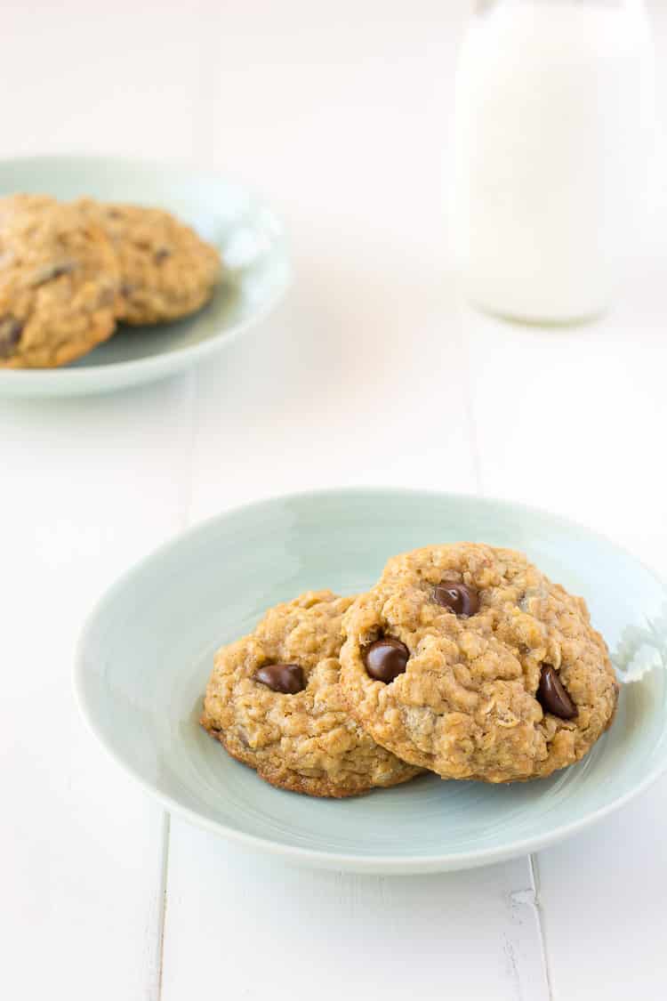 Galletas de chocolate con leche y avena