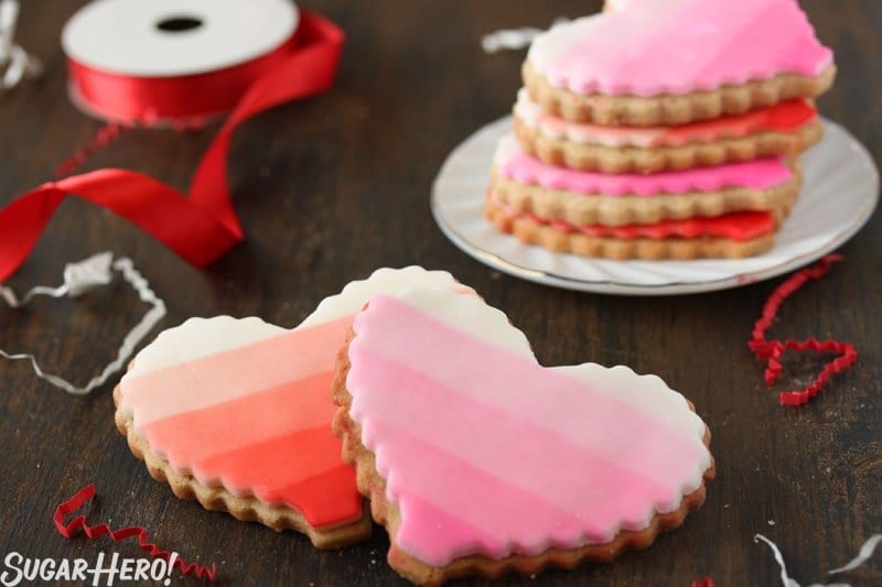 Galletas de mantequilla de corazón marrón