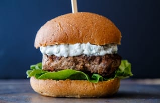 Cena para dos: Bleu Cheese Burgers Sweet Potato Fries