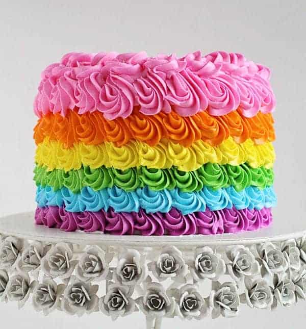Pastel De Cumpleaños Del Arco Iris