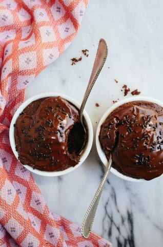 Pastel de chocolate (para dos personas)