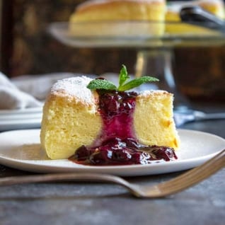 Pastel de queso japonés esponjoso