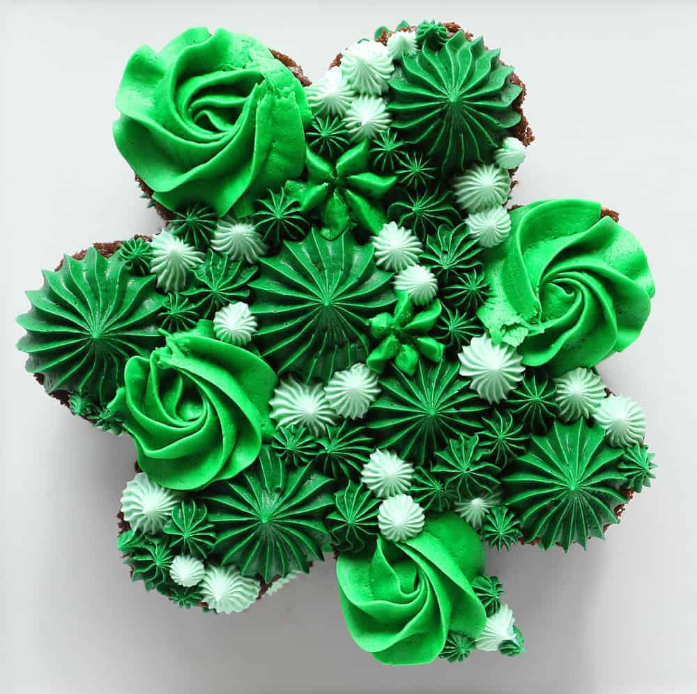 Pastel del Día de San Patricio del trébol
