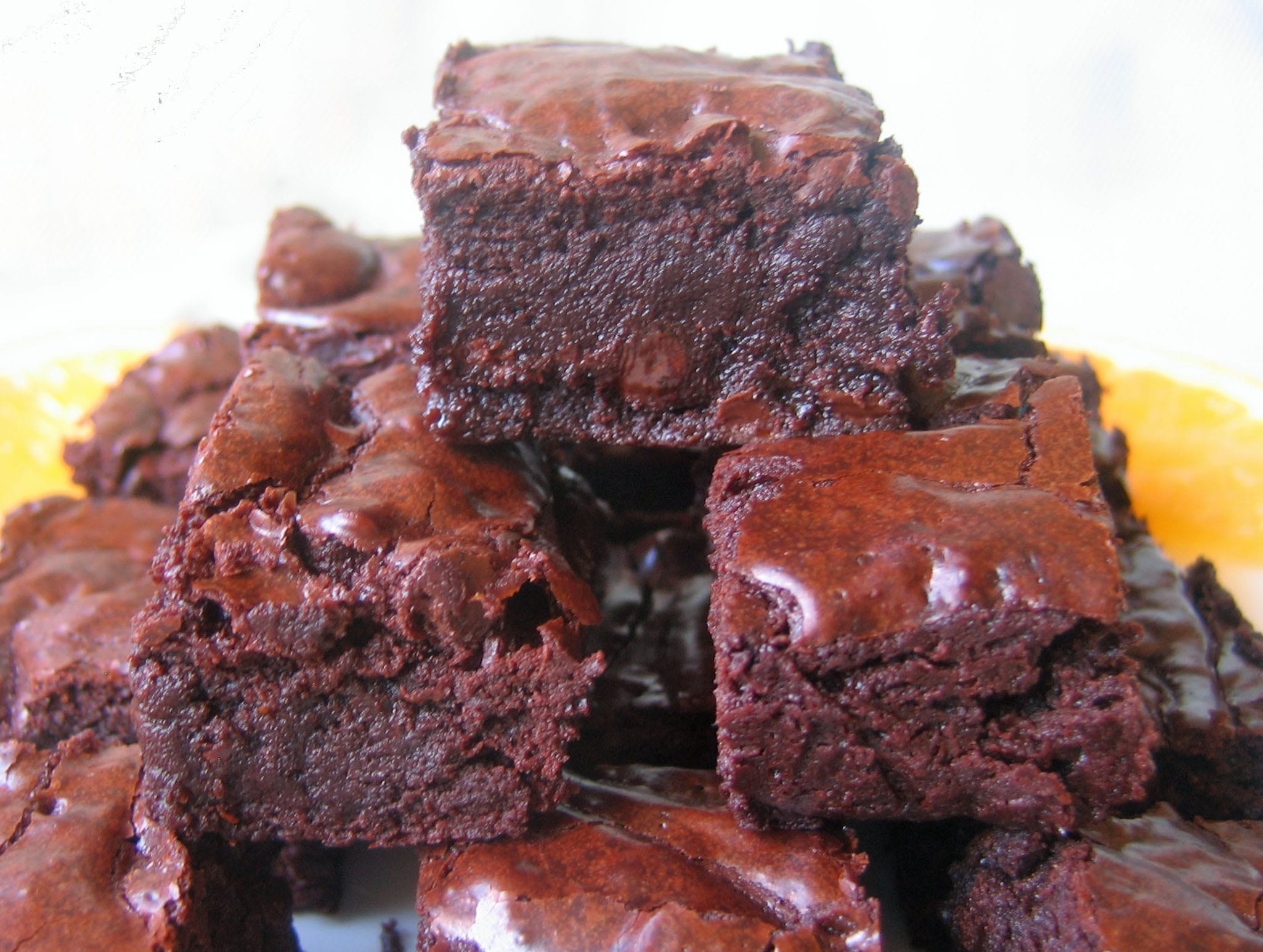 Brownies de chocolate e laranja