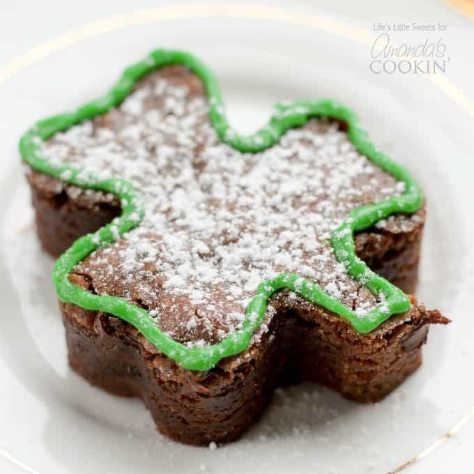 Shamrock Shaped Brownies are the perfect dessert for your St. Patrick’s Day celebration! Decorate these brownies as you please or leave them regular.
