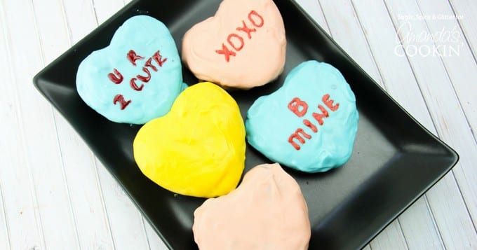 Brownies de corazón de conversación