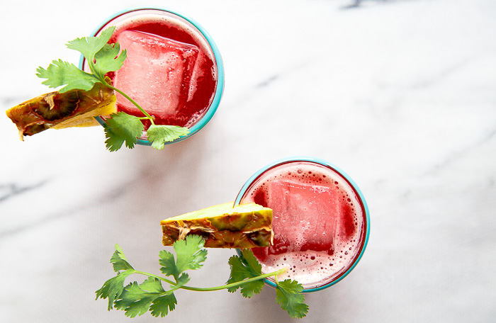  abacaxi jamaica água mocktail 
