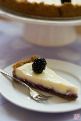 Tarta de queso Olallieberry de verano para mamá