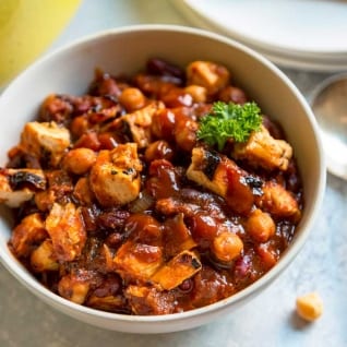 Pollo a la barbacoa chili