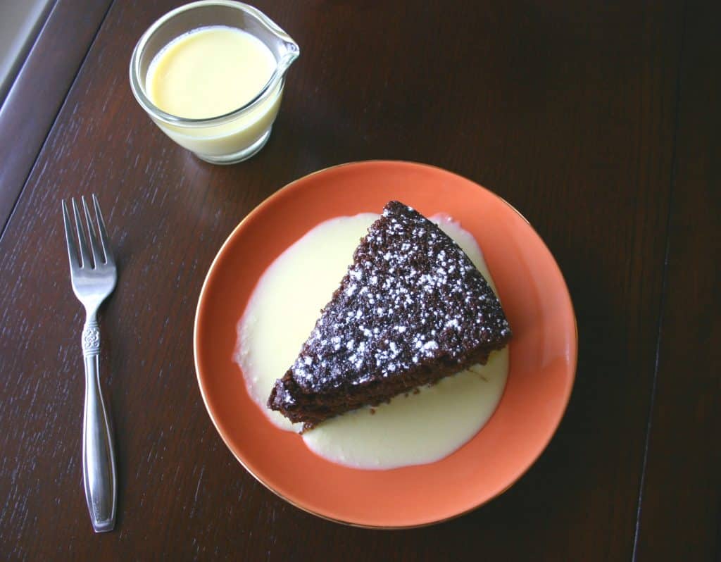 Tarta De Jengibre Con Crema De Lim&oacute;n Anglaise