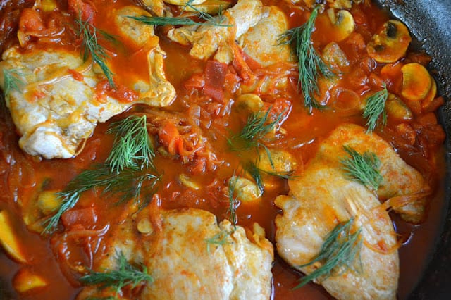 Paprik&aacute;s de pollo