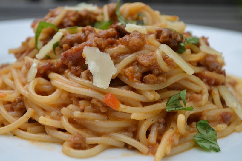 Espaguetis sin gluten boloñesa