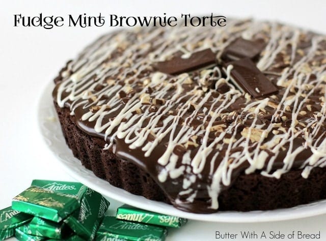 FUDGE MINT BROWNIE TORTE: Krusteaz Blogger Bake Off {sin gluten}