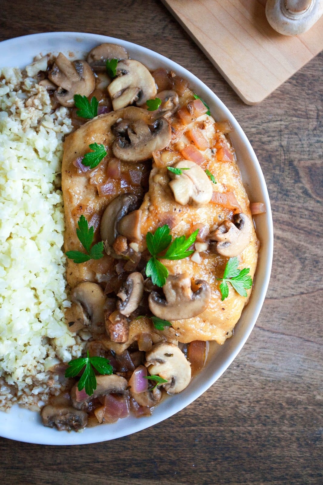 Pollo Balsámico Con Champiñones - Un Batidor Calculado