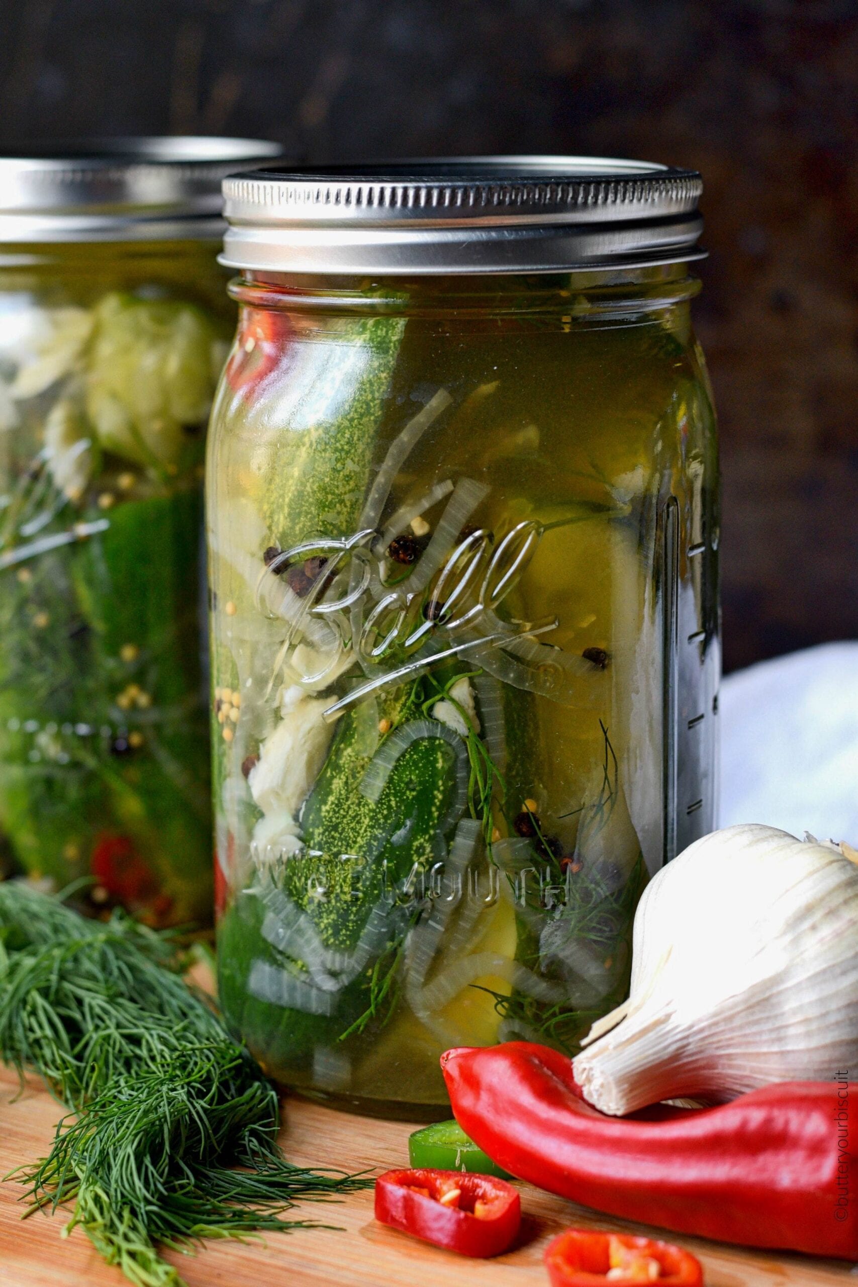 alho jalapenos endro geladeira pickles