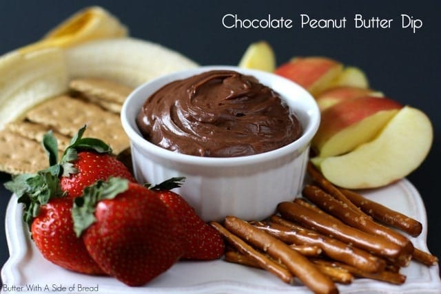 DIP DE MANTEQUILLA DE MANI Y CHOCOLATE