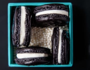 Macarons negros espeluznantes