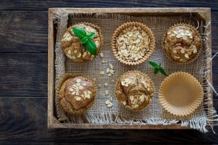Muffins de especia de calabacín saludables