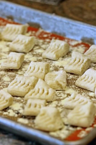 Gnocchi hecho a mano con dos ingredientes