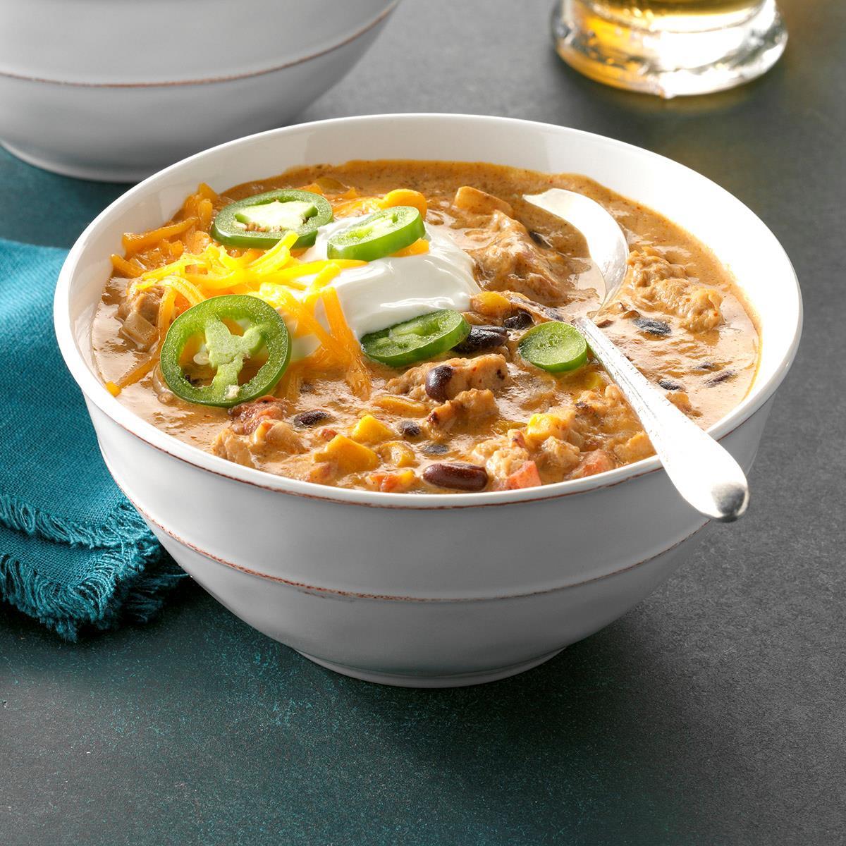 Olla a presión Jalapeño Popper Chicken Chili Recipe