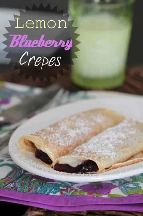 Cremosos crepes de limón y arándanos - Paladar exigente