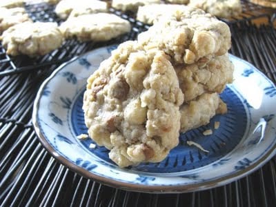 Picadores de Canela e Coco de Aveia com Chocolate Branco