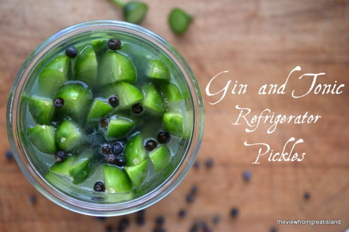 Gin and Tonic Refrigerator Pickles