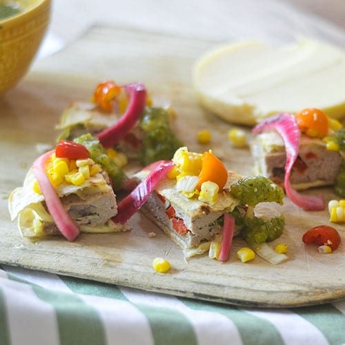 Quesadillas de hamburguesas de pavo mexicano # hamburguesas #glutenfree #Mexicanfood #quesadillas