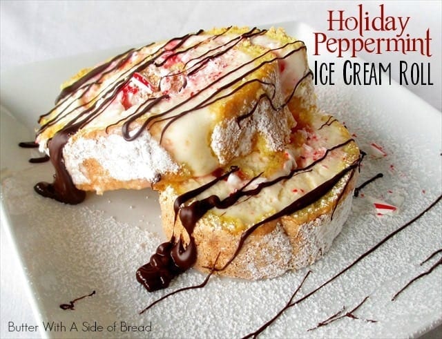 ROLLO DE PASTEL DE HELADO DE PIMIENTA DE VACACIONES