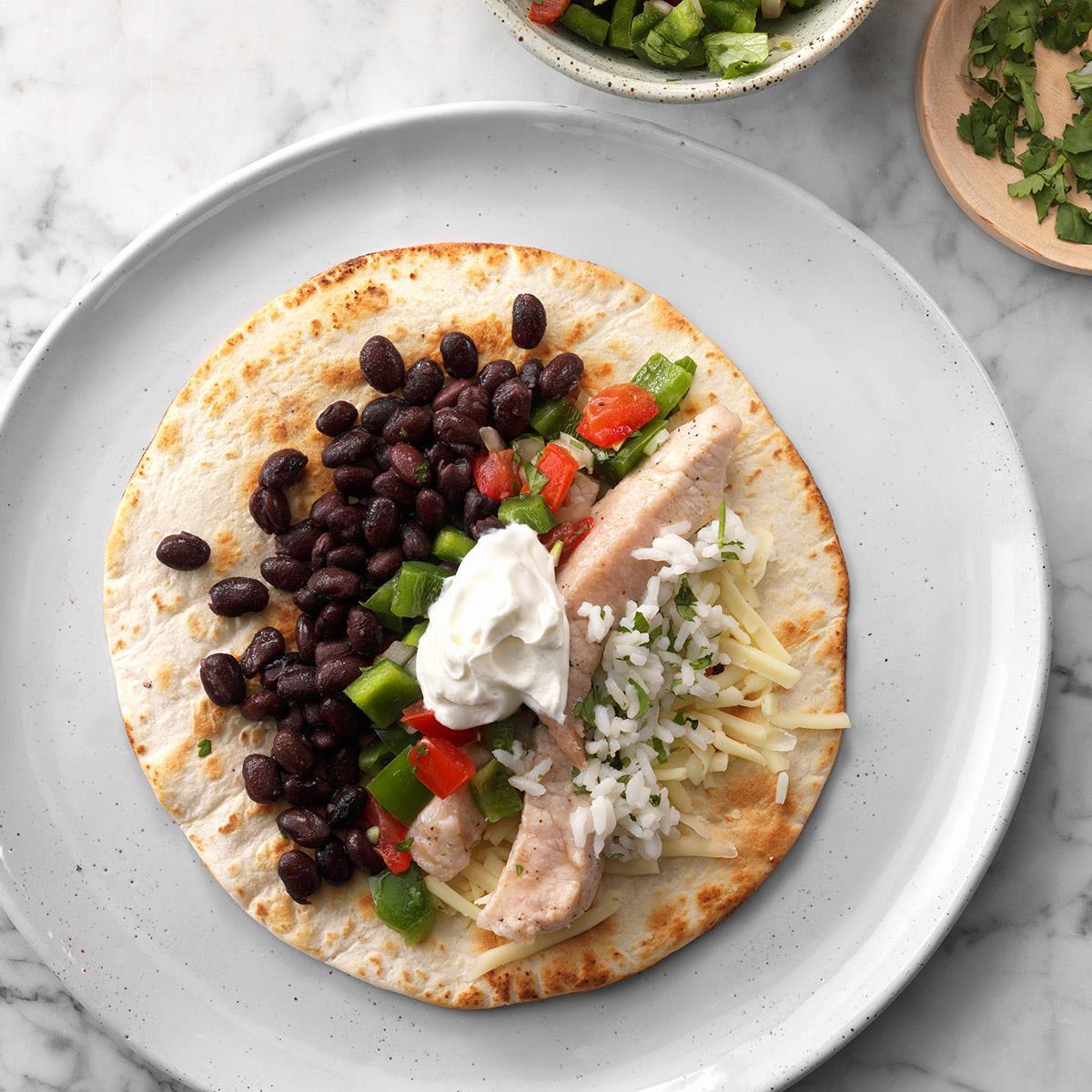 Receta de burritos de frijoles y cerdo