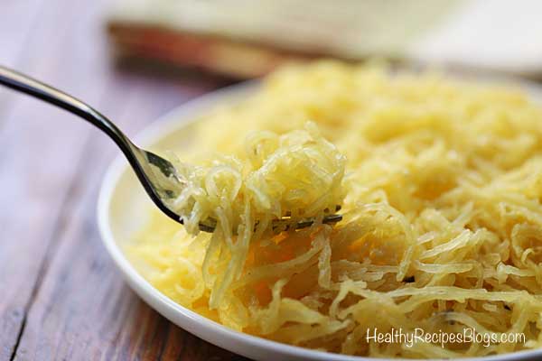 Ajo Parmesano Espagueti Calabaza