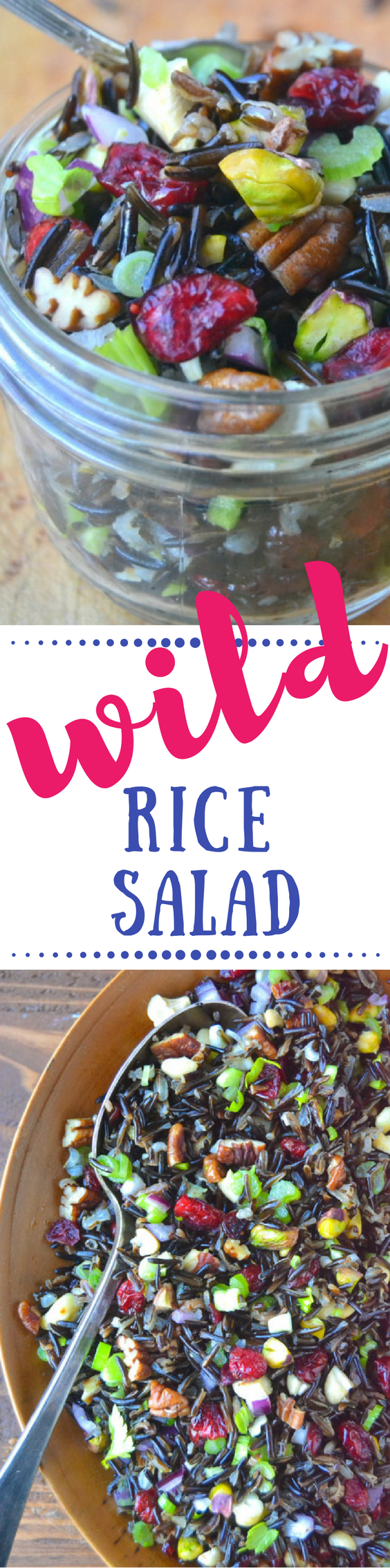 Wild Blueberry Walnut Rice Salad é a salada perfeita para o outono e feriados ~ theviewfromgreatisland.com