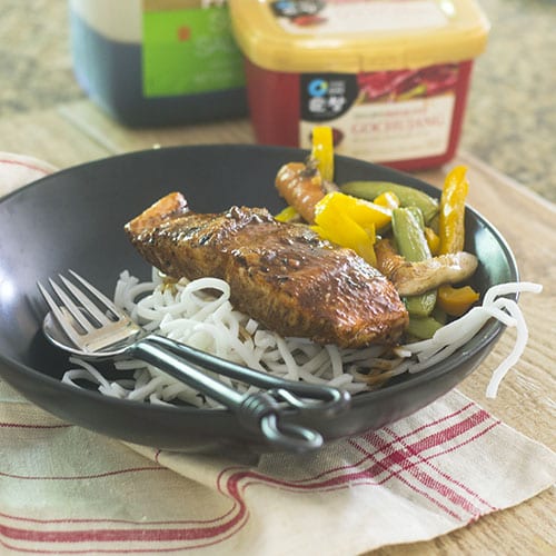 Guchujang Topped Salmon #glutenfree #seafood #guchujang