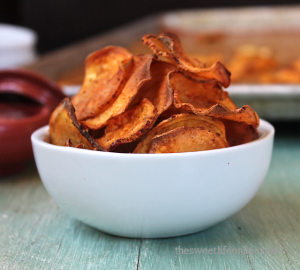 Chips de batata-doce de churrasco