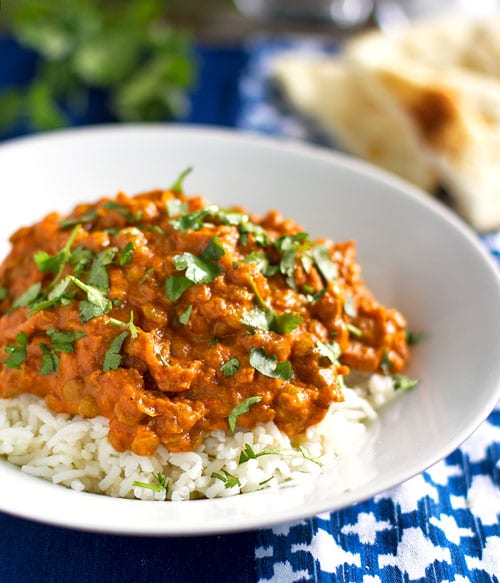 Red curry lentils
