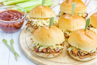Slider de pollo a la barbacoa de cocina lenta