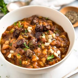 Sopa de carne con cebada