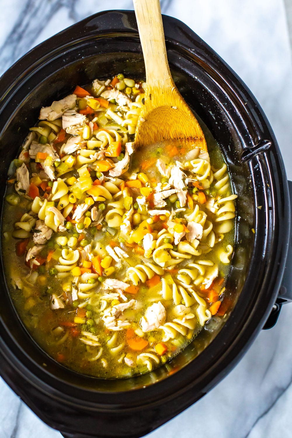 Crockpot Sopa De Fideos Con Pollo
