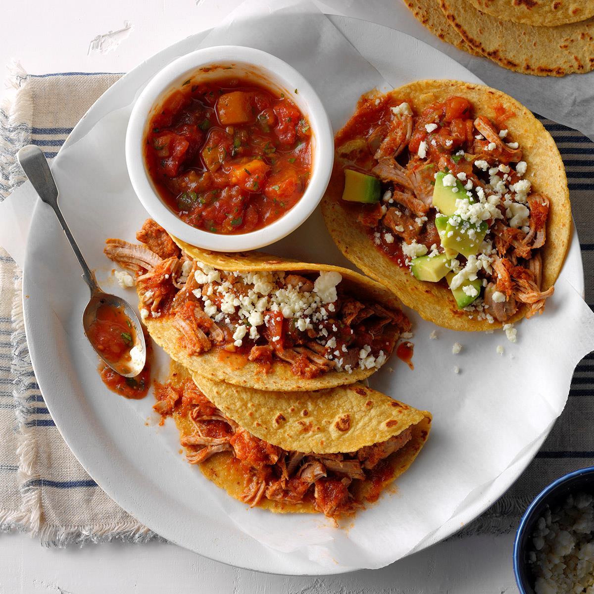Tacos De Cerdo A Presión Con Receta De Salsa De Mango