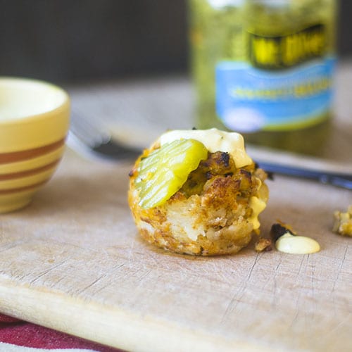 Pavo Hamburguesa Con Queso Tater Tots #appetizer #glutenfree #turkey #tatertots